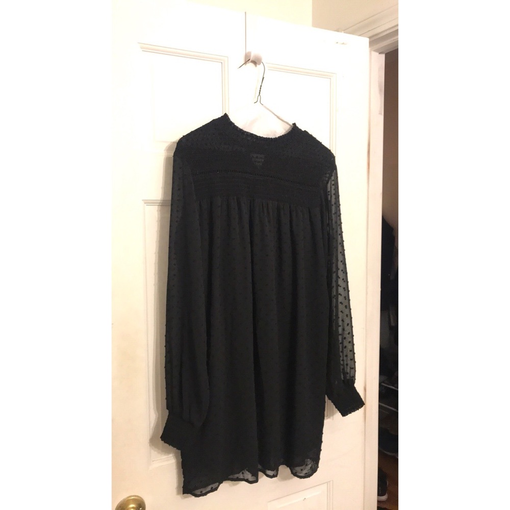 Flowy turtleneck dress